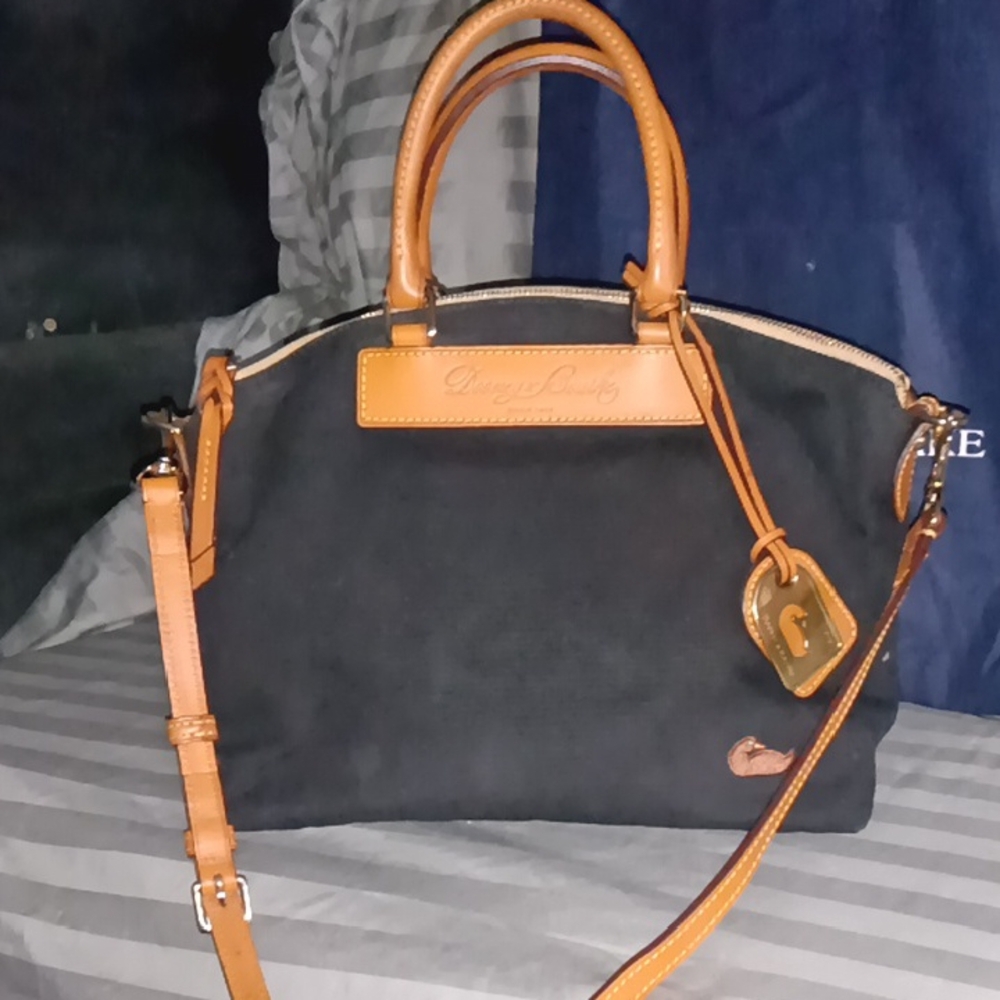 Dooney & Bourke Black and Brown Satchel